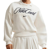 Women's Court Collection French Terry Tennis Crew Sail and Midnight Navy