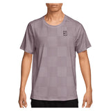 Men's Court Dri-FIT Advantage Print Tennis Top Lt Violet Ore and Black