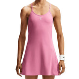 Women's Court Dri-FIT Advantage Strap Tennis Dress Peony and White