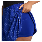 Women's Dri-FIT Victory Mid-Rise Flouncy Print Tennis Skort Old Royal and Aluminum