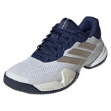 Men's Barricade 14 Tennis Shoes Core White and Dark Blue