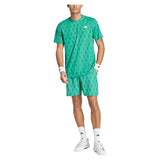 Men's Club Graphic 7 Inch Tennis Shorts Semi Court Green