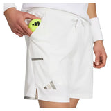 Men's London 7 Inch Tennis Short and Tight Set White