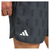 Men's Club Graphic 9 Inch Tennis Shorts Carbon and Black