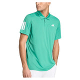 Men's Club 3 Stripe Tennis Polo Semi Court Green