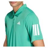 Men's Club 3 Stripe Tennis Polo Semi Court Green