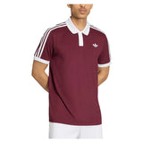 Men's Classics Tennis Polo Maroon and White