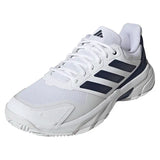 Men's CourtJam Control 3 Tennis Shoes Core White and Dark Blue