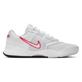 Men's Court Lite 4 Tennis Shoes White and Lt Crimson