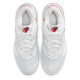 Men's Court Lite 4 Tennis Shoes White and Lt Crimson