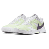 Men's Court Lite 4 Tennis Shoes White and Dark Raisin
