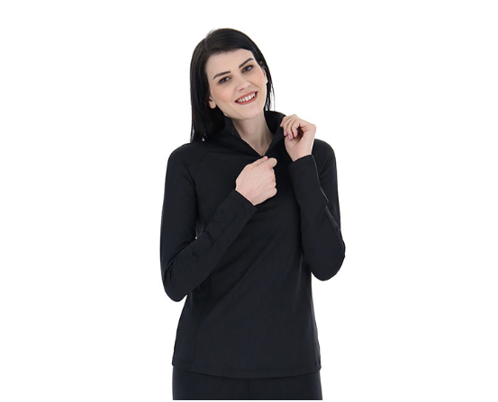 Lotto Core Sweat 1/4 Zip (W)(Black)