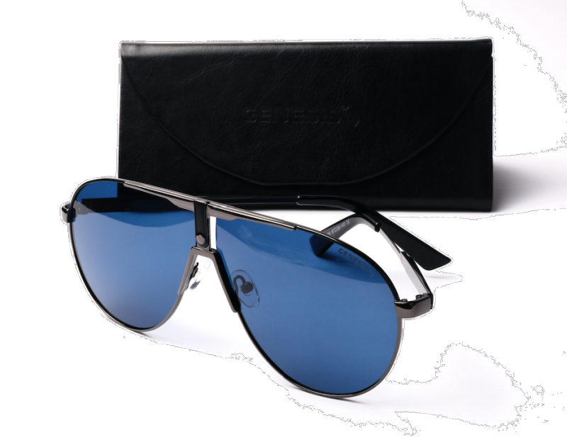 Lentes Genesis Ride Negro/Azul Linea Fashion