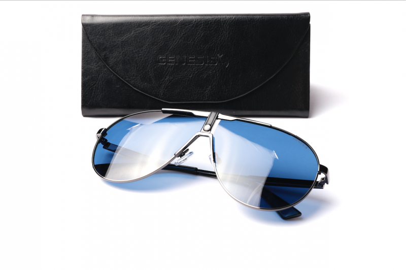 Lentes Genesis Ride Negro/Azul Linea Fashion