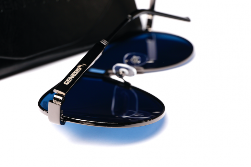 Lentes Genesis Ride Negro/Azul Linea Fashion